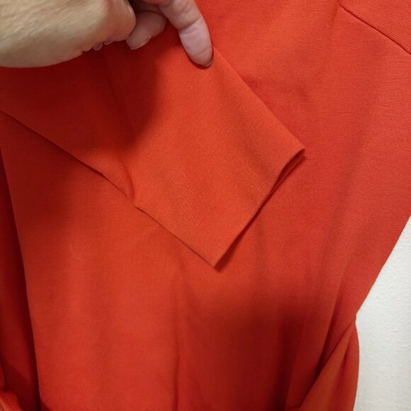 Orange sarong style dress by Escada, size 34 (4) - Picture 4 of 10